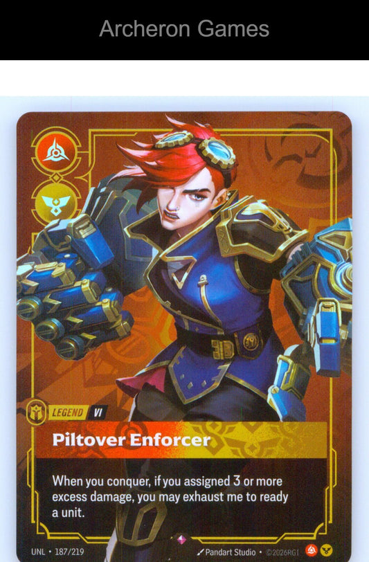 Vi - Piltover Enforcer UNL 187/219 R Unleashed Riftbound Card