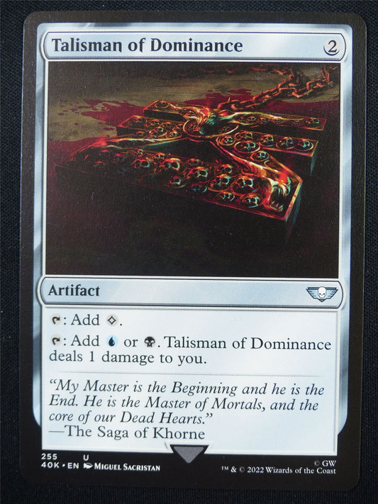 Talisman of Dominance - 40K - Mtg Card #34E