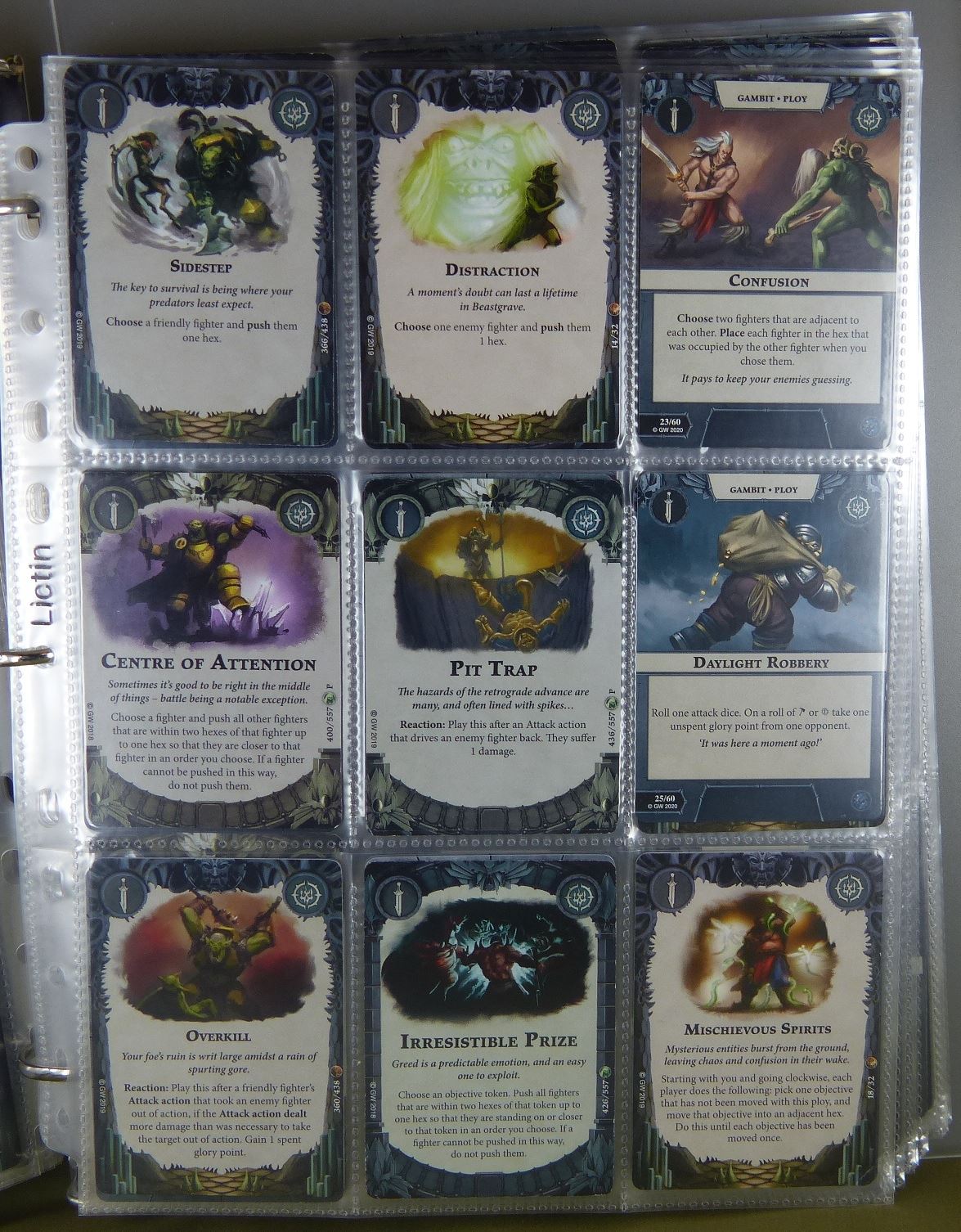 Binder of generic underworld warband cards - Warhammer AoS 40k #2M7