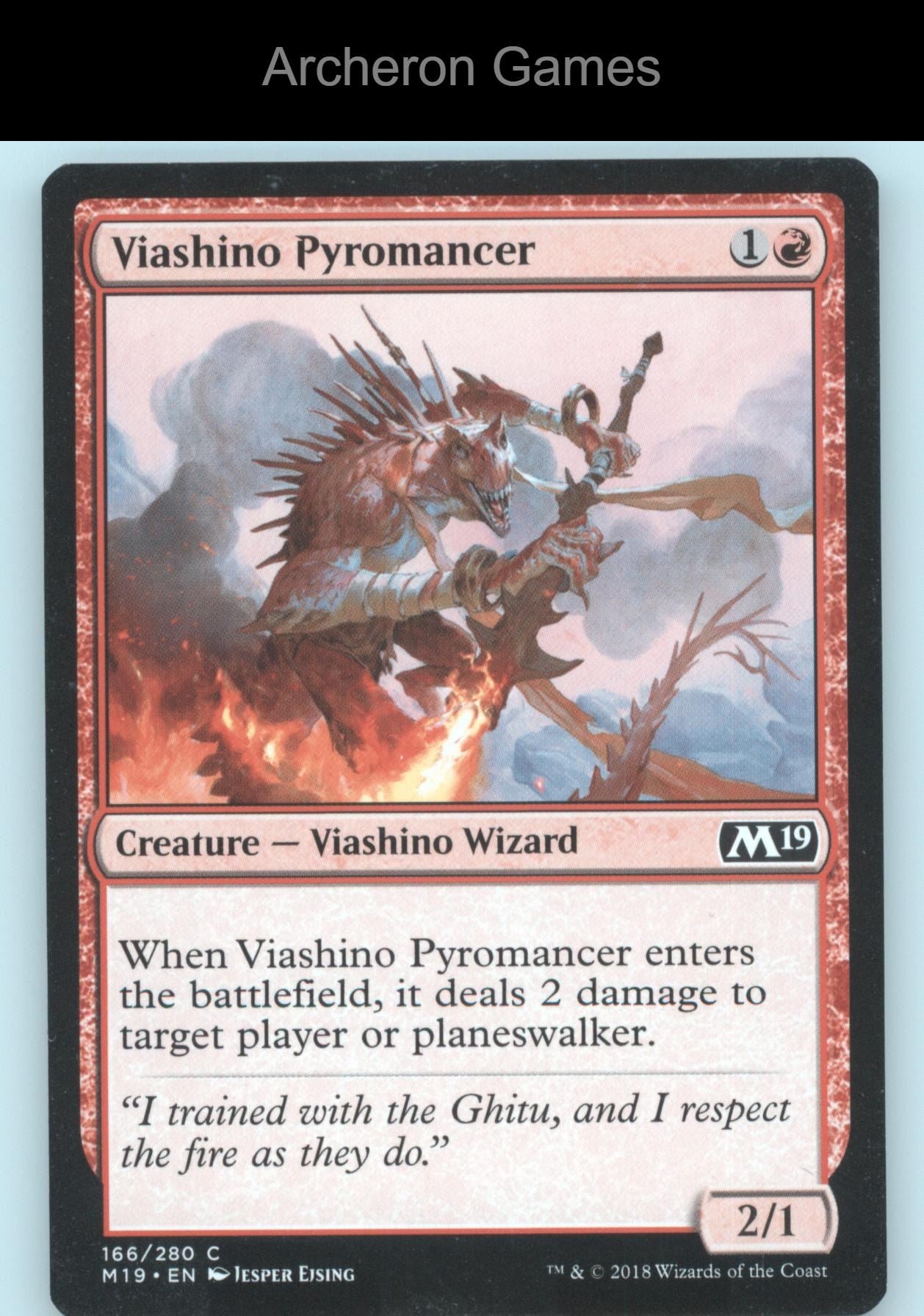 Viashino Pyromancer 166 C MTG Card Core Set 2019