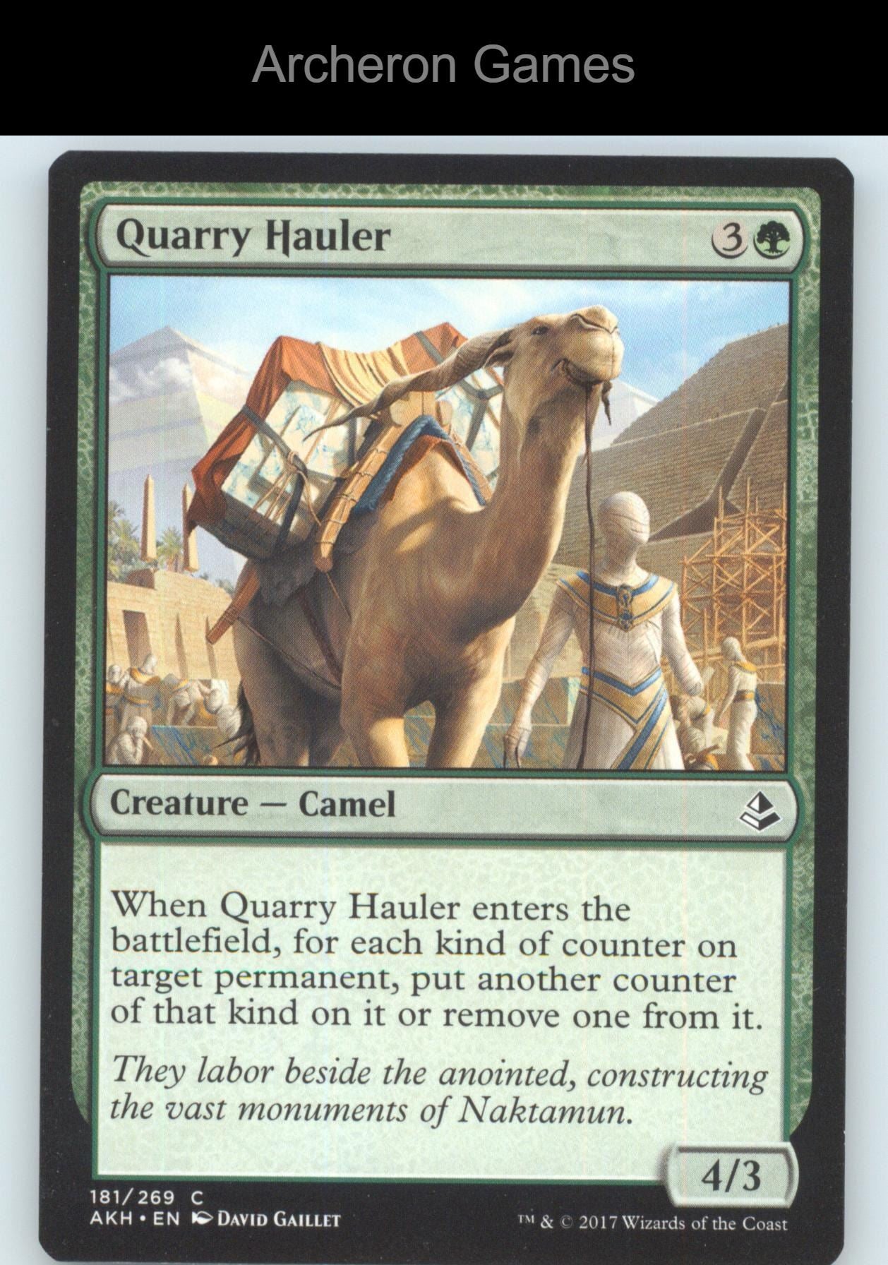 Quarry Hauler 181 C MTG Card Amonkhet