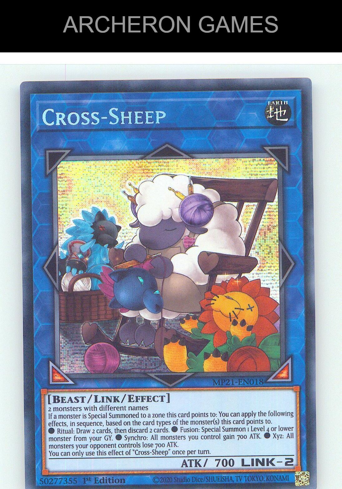 Cross-Sheep Prismatic Secret Rare YUGIOH Card 1st Edition