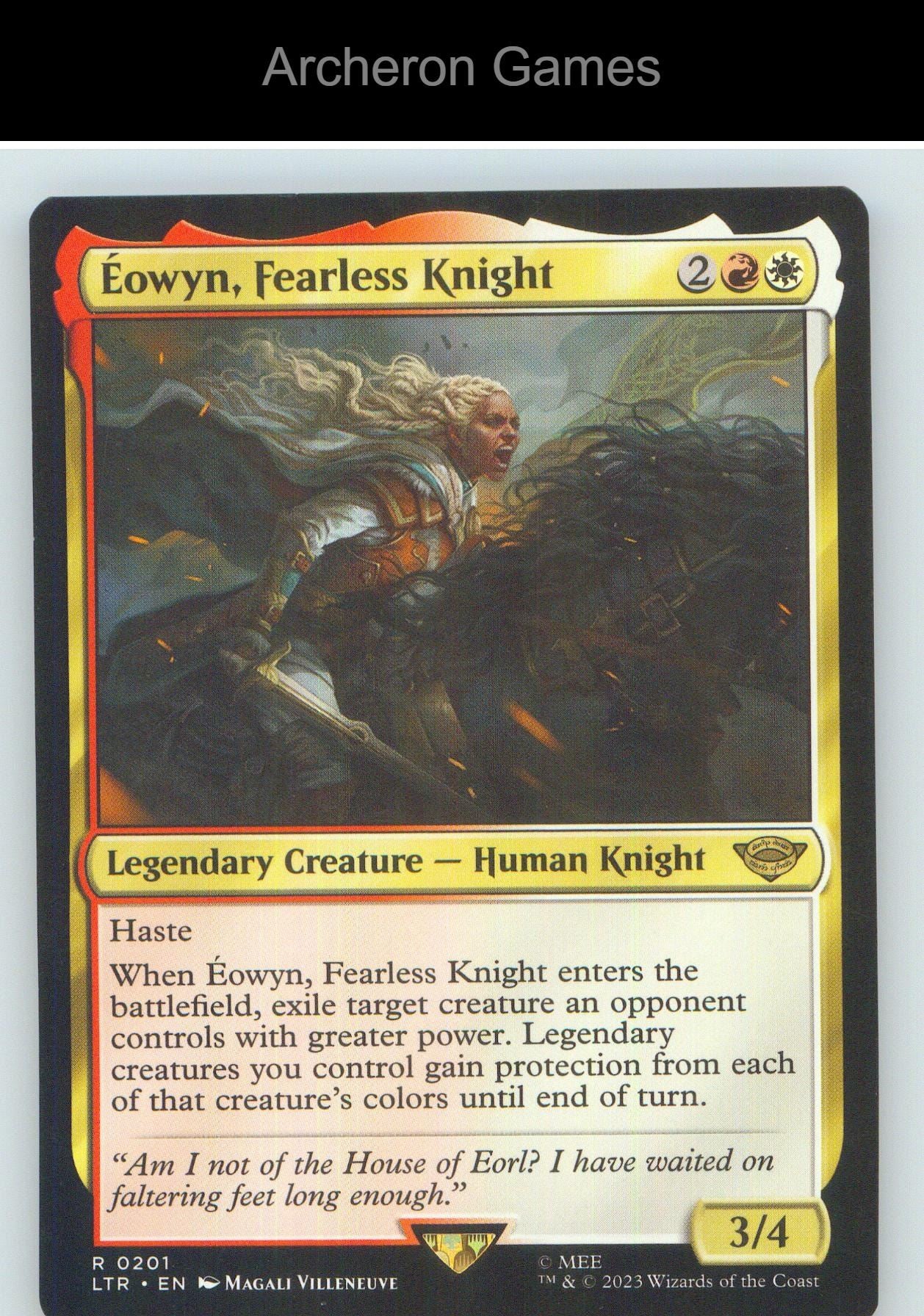 Eowyn, Fearless Knight LTR 201 R MTG Card NM/EX+