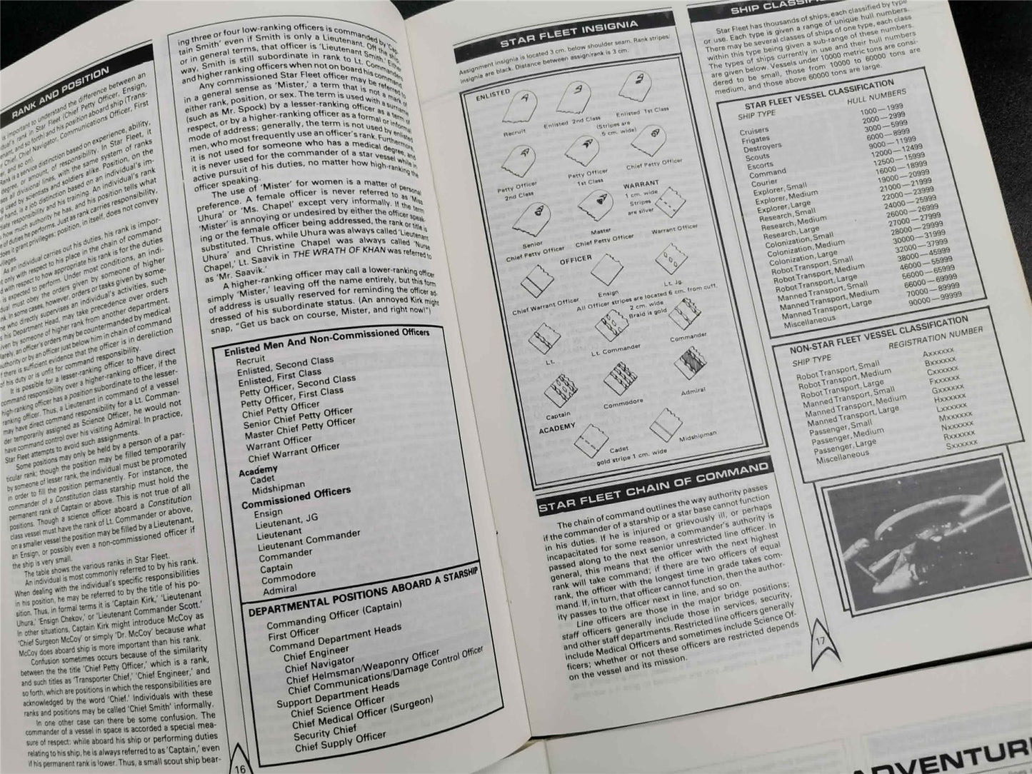 Star Trek: Star Fleet Officer's Manual/Orientation Sourcebook &Operational Manual Booklets - Roleplaying Game #1NH
