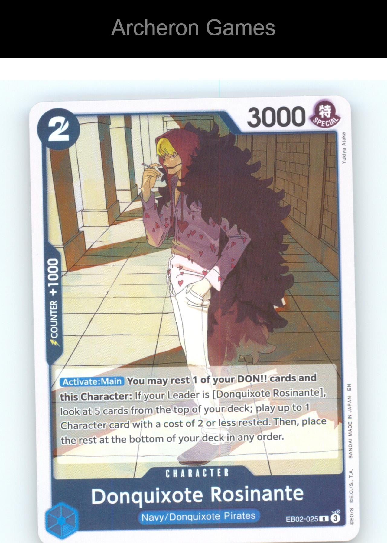 Donquixote Rosinante EB02-025 R One Piece Card NM/EX+ Foil