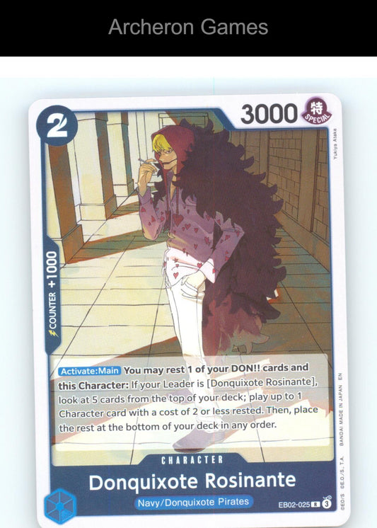 Donquixote Rosinante EB02-025 R One Piece Card NM/EX+ Foil