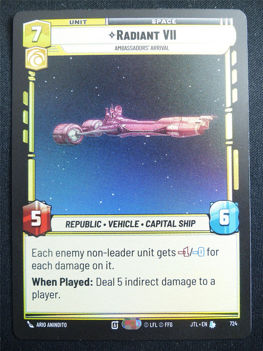 Radiant VII 724 Foil - Star Wars Unlimited Card #4GV