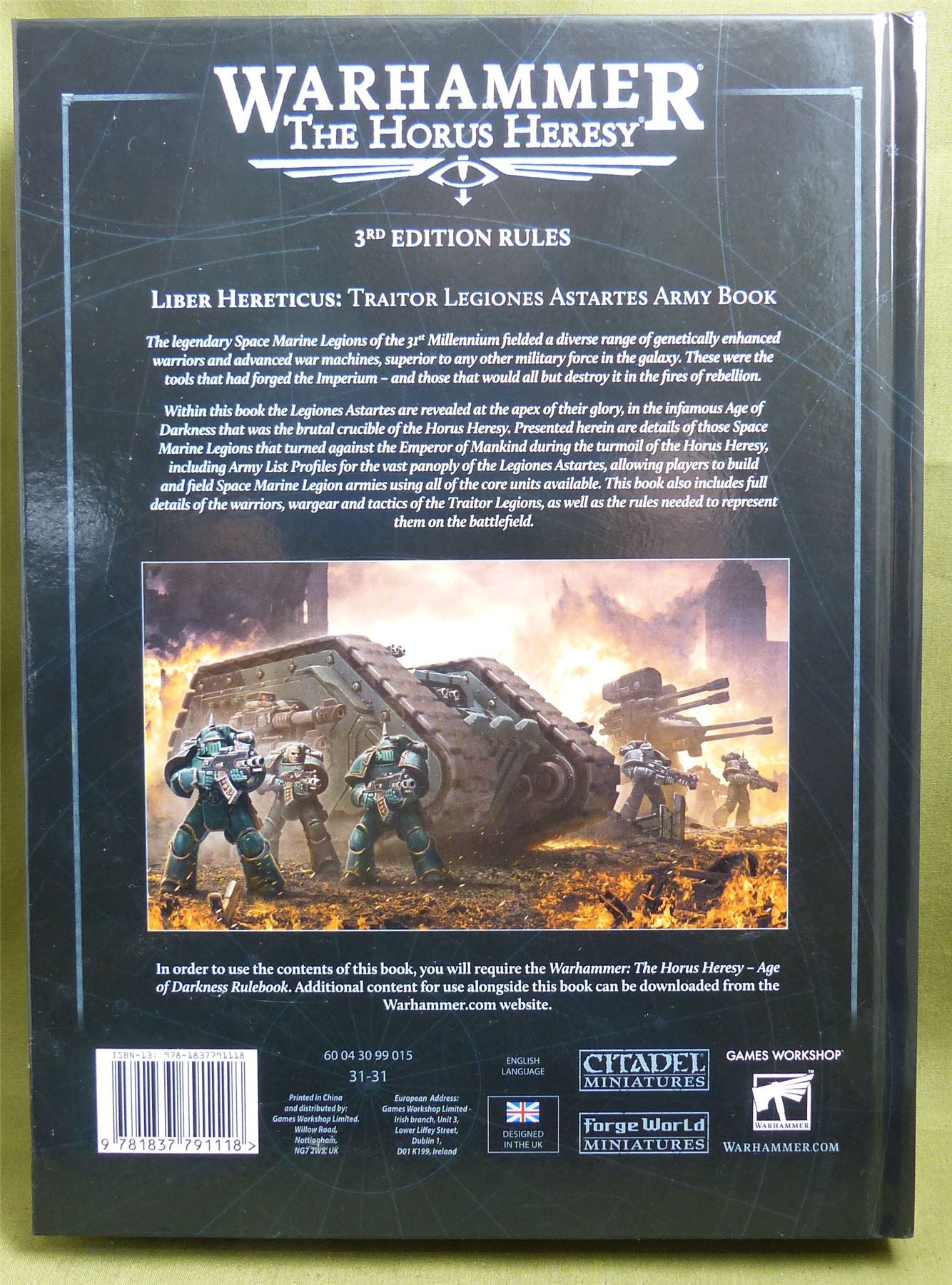 Liber Hereticus Rulebook 3rd edition hardback - Warhammer Horus Heresy #1A4
