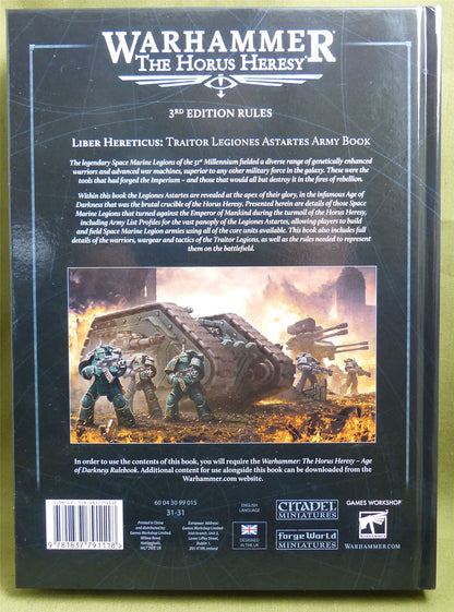 Liber Hereticus Rulebook 3rd edition hardback - Warhammer Horus Heresy #1A4