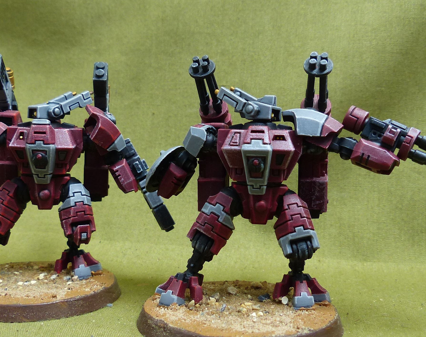 XV8 Crisis Battlesuit Team painted - Tau Empire - Warhammer 40K #41H
