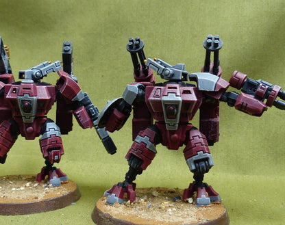 XV8 Crisis Battlesuit Team painted - Tau Empire - Warhammer 40K #41H