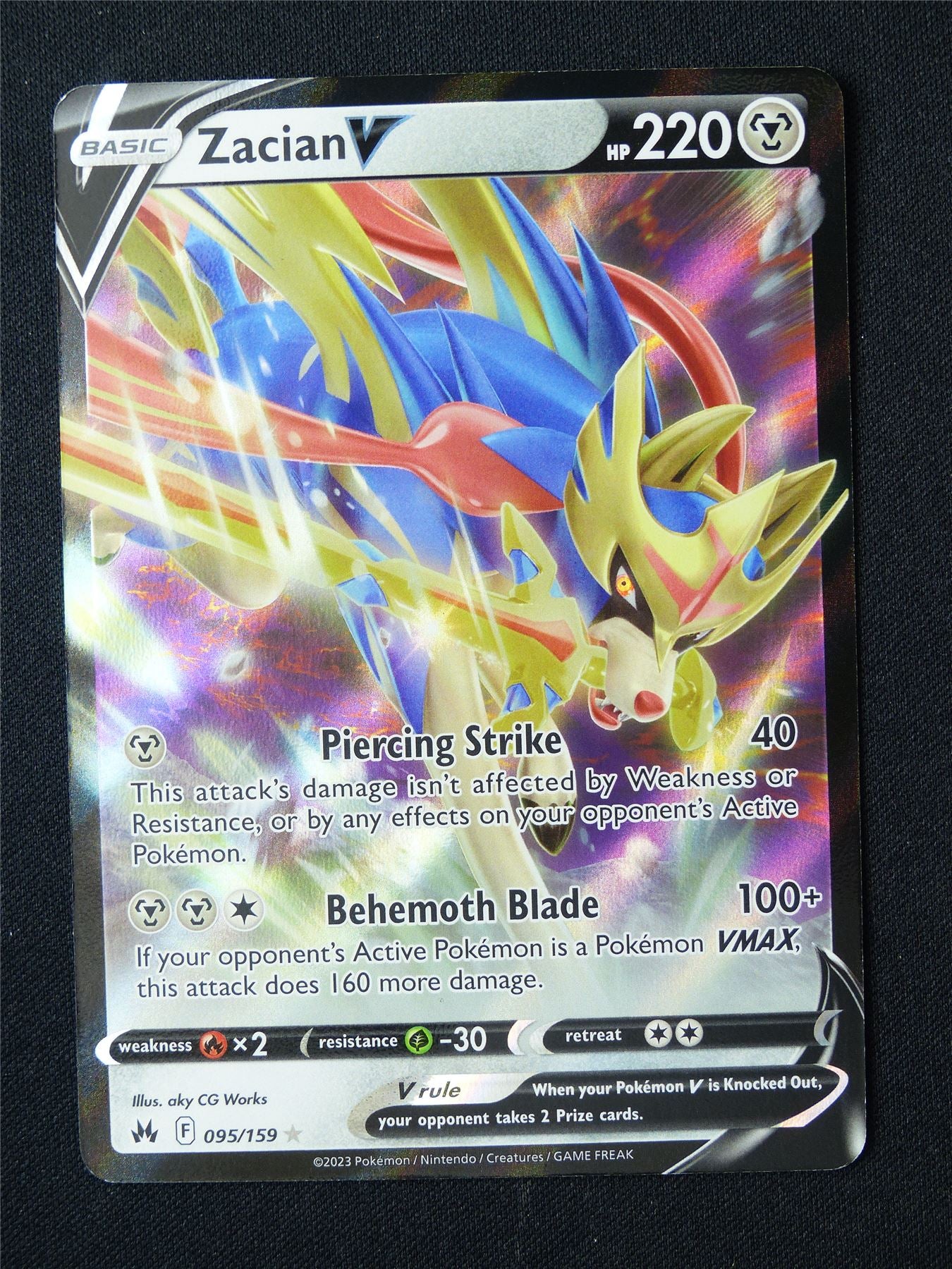 Zacian V 095/159 Holo - Pokemon Card #6XO