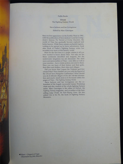Titan The Fighting Fantasy World - Roleplaying Book Softback #2SQ