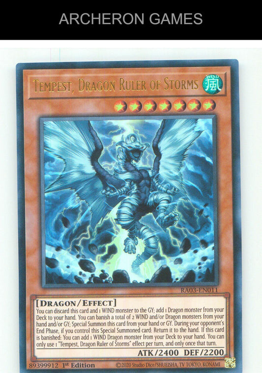 Tempest, Dragon Ruler of Storms (UR) UR YUGIOH Card 1st Edition