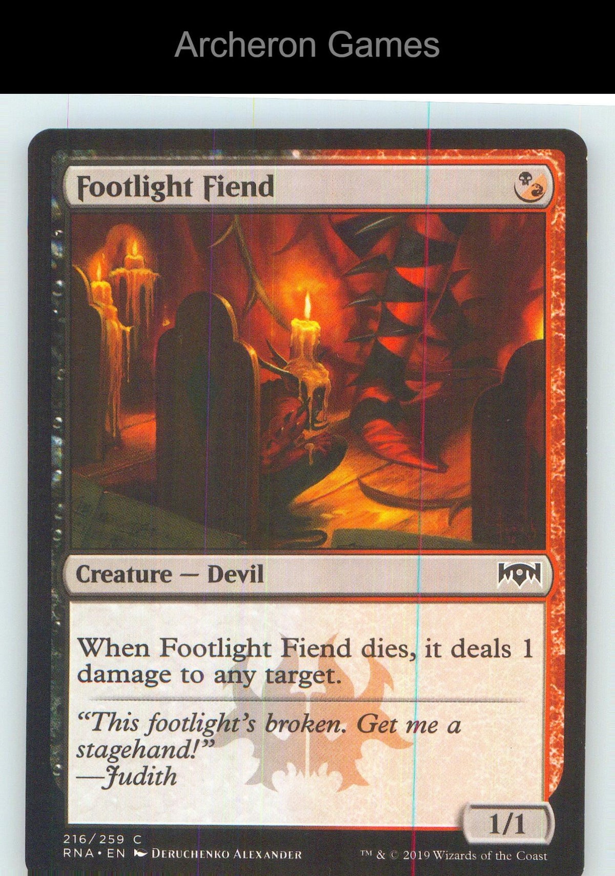 Footlight Fiend RNA 216 C MTG Card NM/EX+