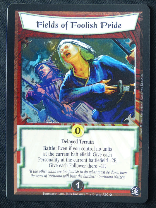 Fields of Foolish Pride Foil - Tom - Legend of the Five Rings L5R Card #W7