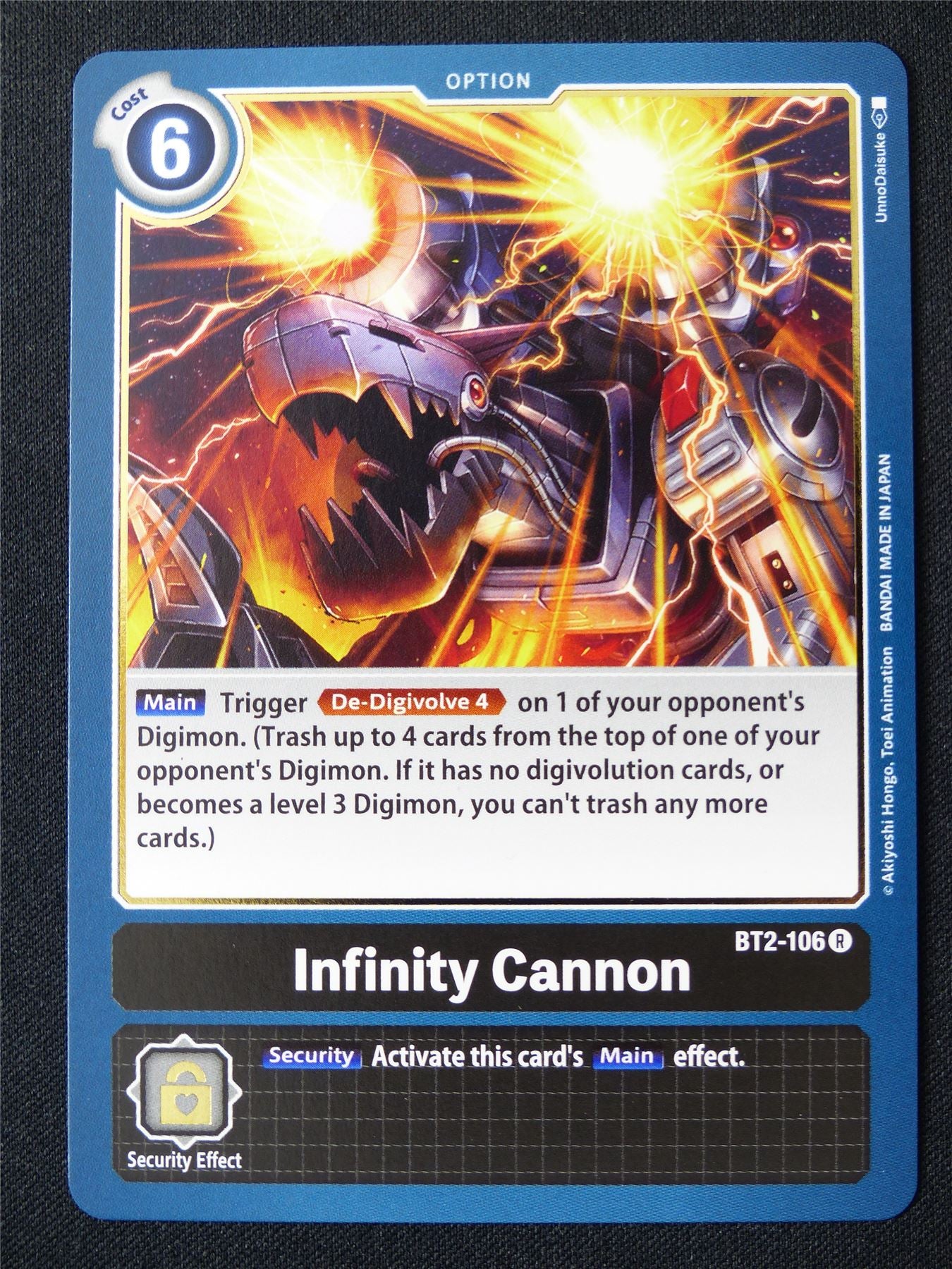 Infinity Cannon BT2-016 R - Digimon Card #18W