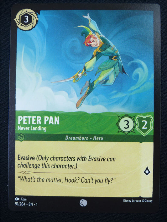 Peter Pan Never Landings 91/204 - Lorcana Card #4QY