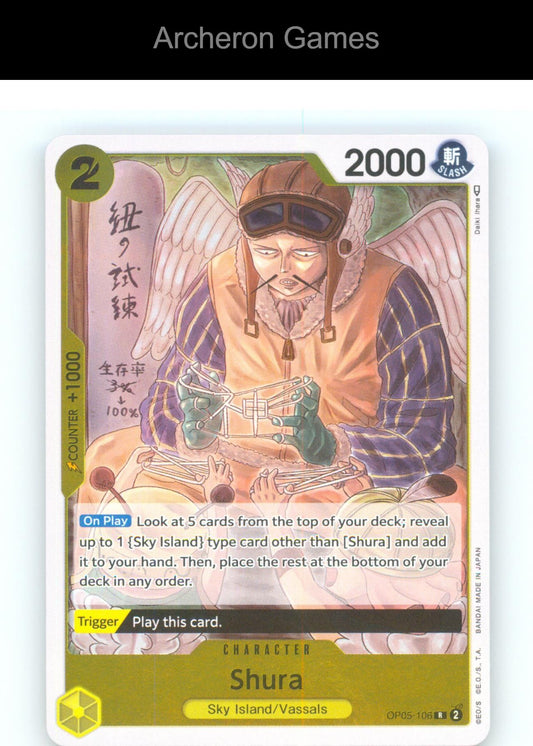 Shura OP05-106 R One Piece Card NM/EX+ Foil