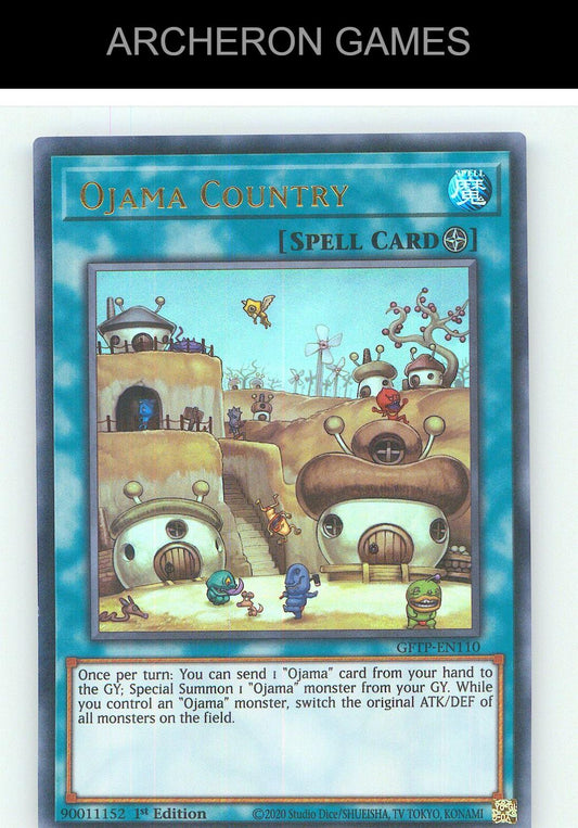 Ojama Country Ultra Rare YUGIOH Card 1st Edition