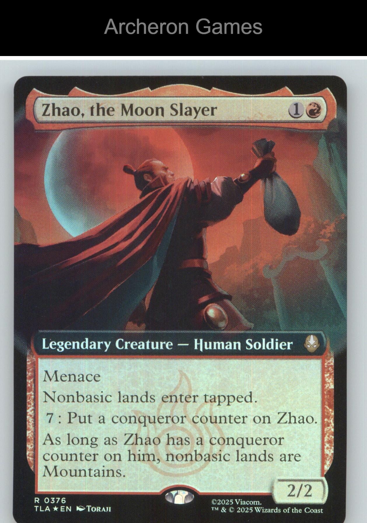 Zhao, the Moon Slayer (Extended Art) TLA 376 R MTG Card NM/EX+ Foil