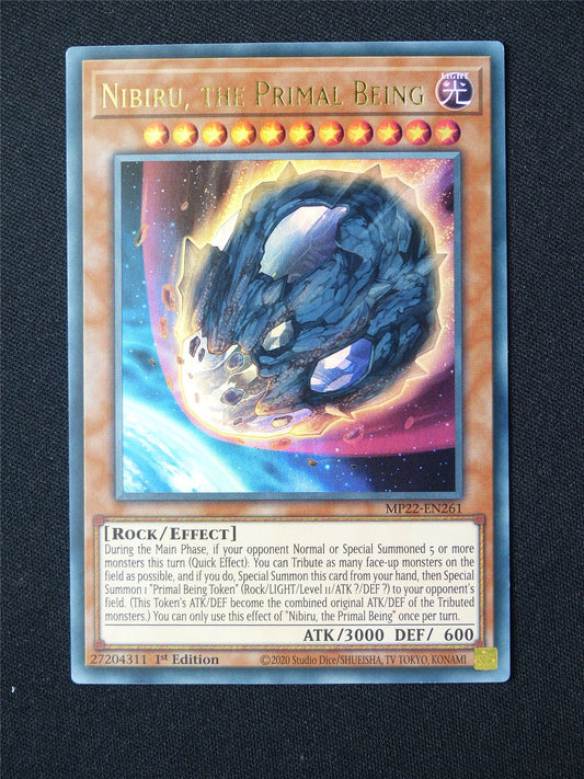 Nibiru The Primal Being MP22 Ultra Rare - 1st ed Yugioh Card #3RS