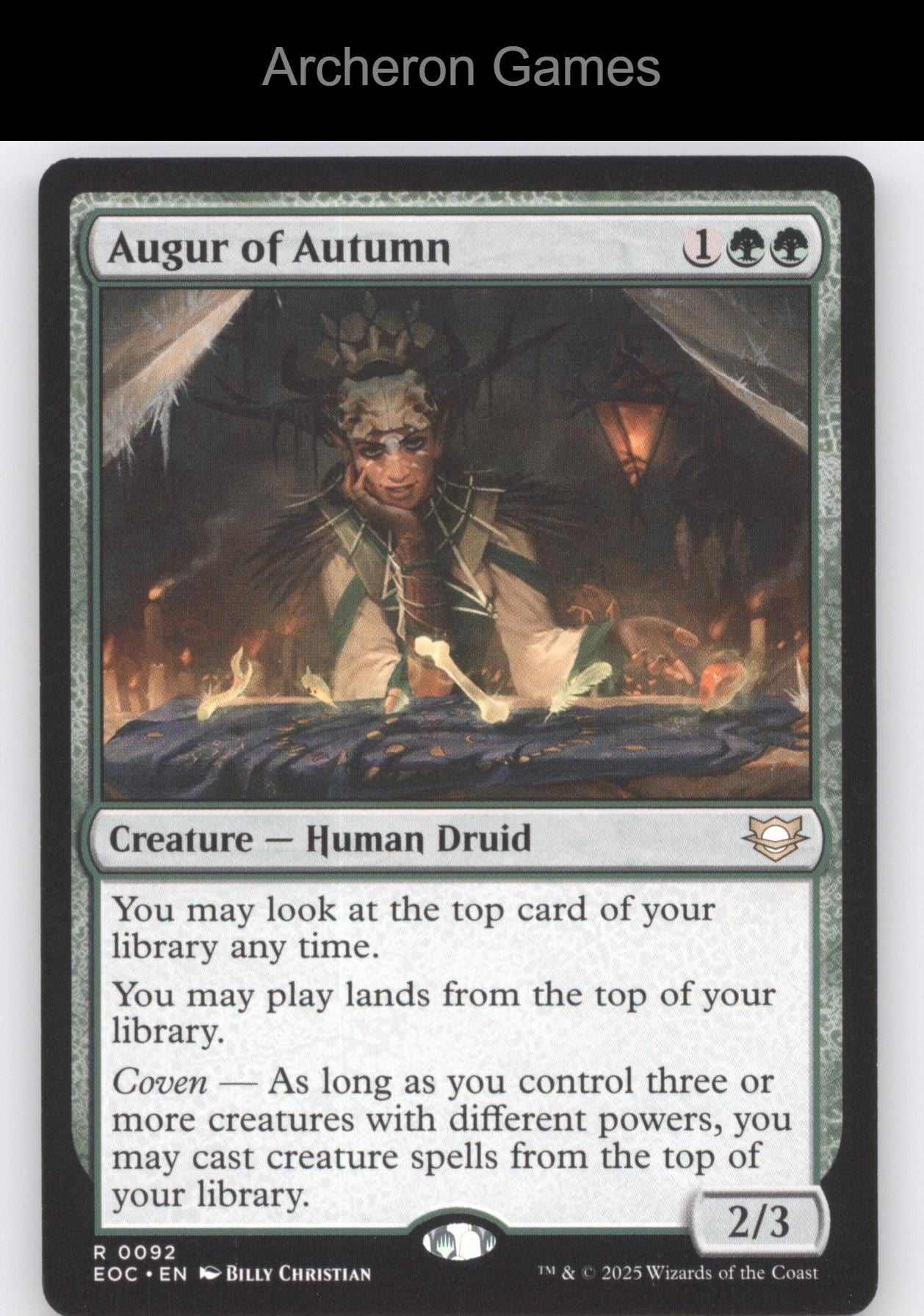 Augur of Autumn 92 R MTG Card Commander: Edge of Eternities