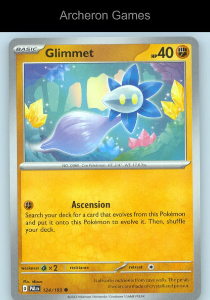 Pokemon Card Glimmet PAL 124/193 C Paldea Evolved