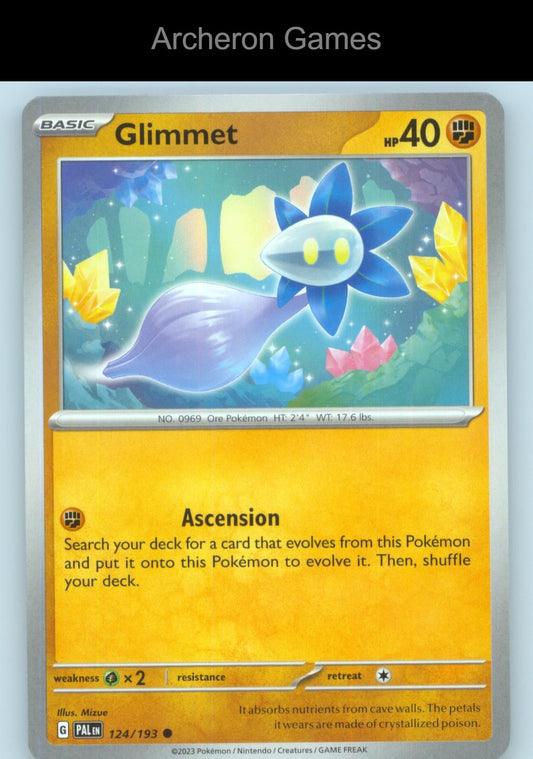 Pokemon Card Glimmet PAL 124/193 C Paldea Evolved