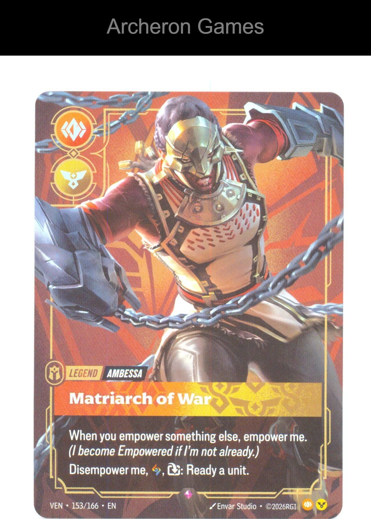 Ambessa - Matriarch of War VEN 153/166 R Vendetta Riftbound Card Foil