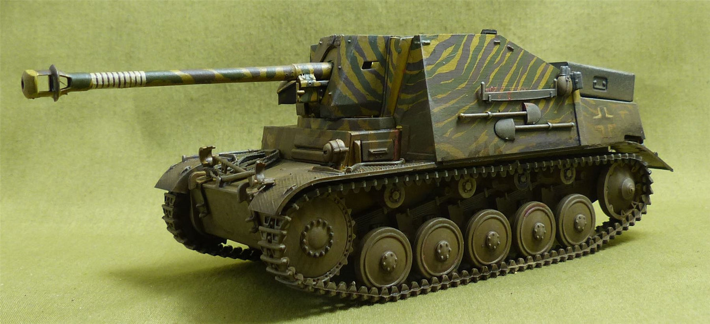 German Tank Destroyer Marder II painted 1:35 scale - WW2 Model #171