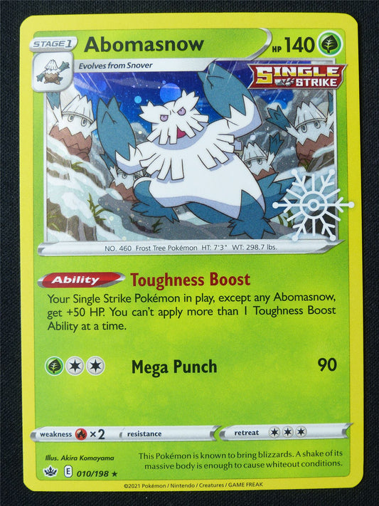 Abomasnow 010/198 Holo Snowflake stamped - Pokemon Card #1F3