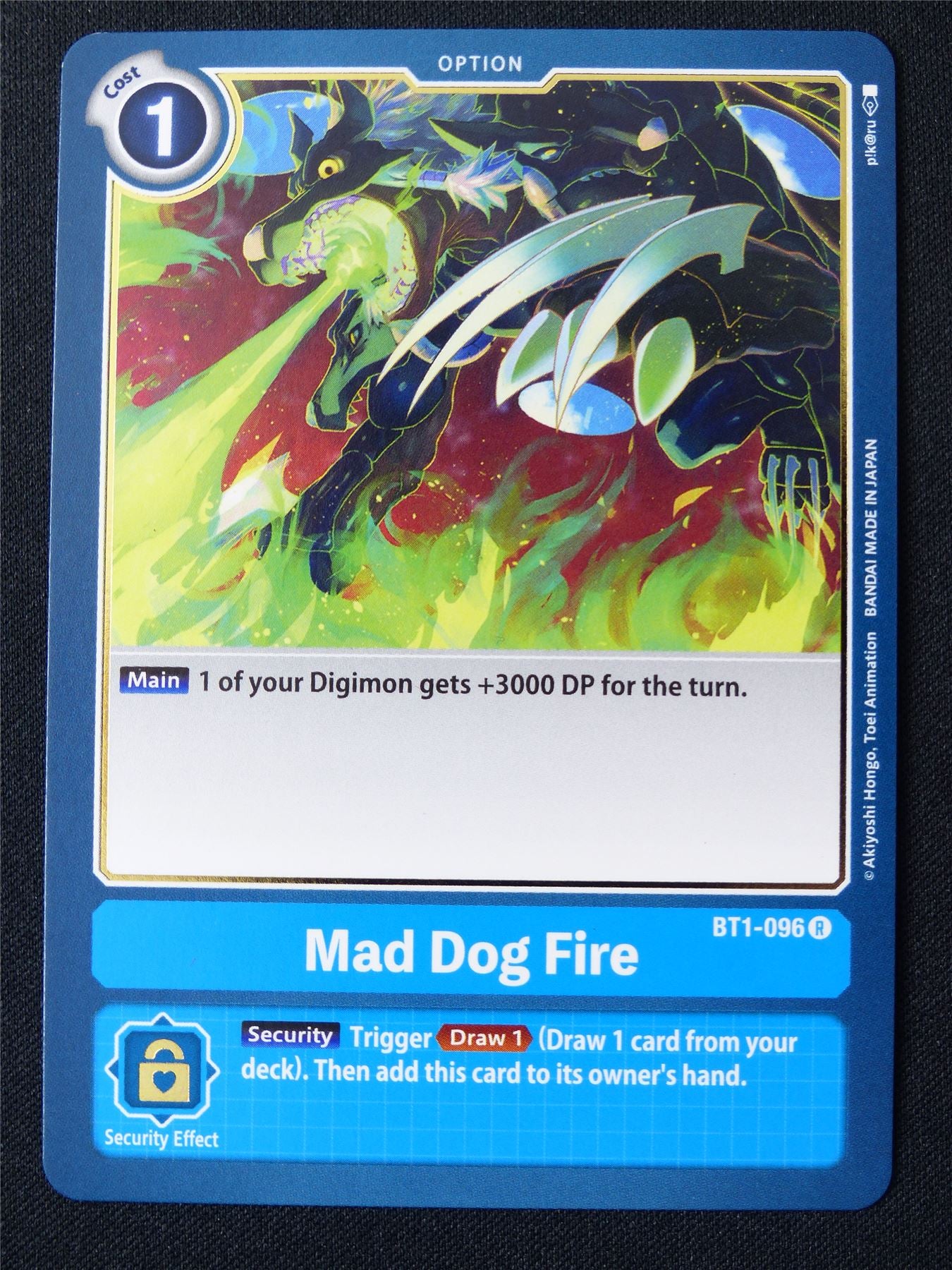 Mad Dog Fire BT1-096 R - Digimon Card #19G