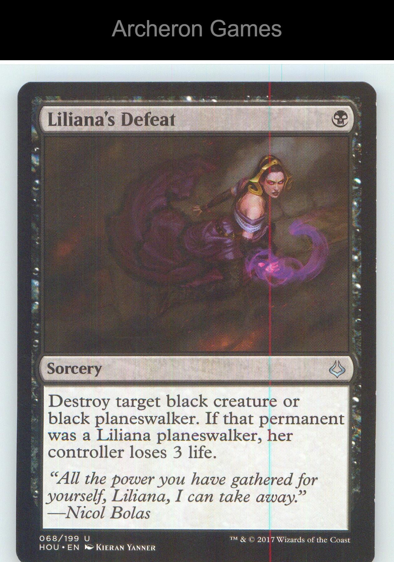Liliana's Defeat HOU 68 UC MTG Card NM/EX+