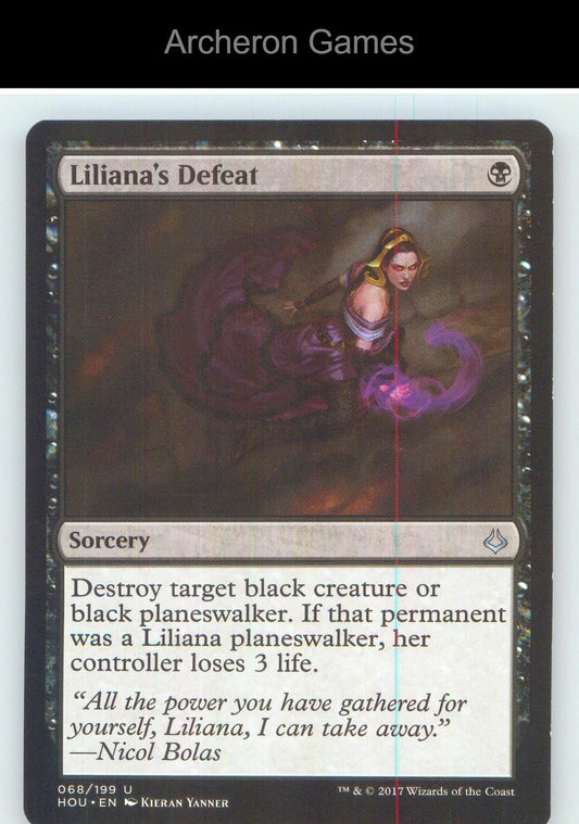 Liliana's Defeat HOU 68 UC MTG Card NM/EX+