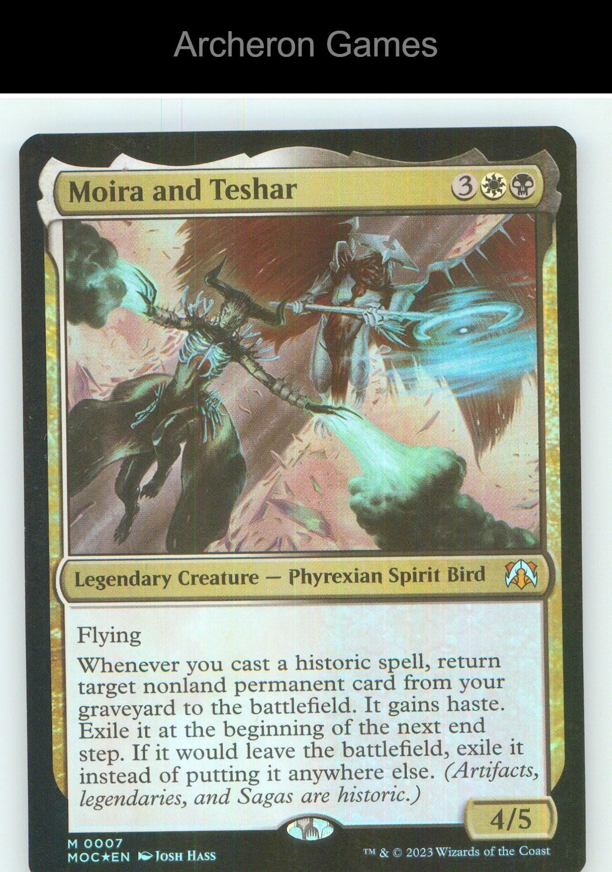Moira and Teshar MOC 7 Mythic MTG Card NM/EX+ Foil