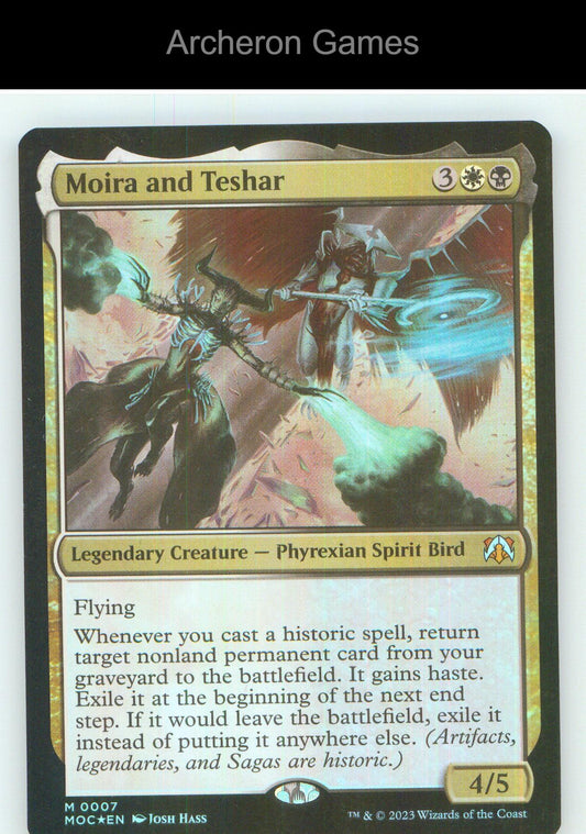 Moira and Teshar MOC 7 Mythic MTG Card NM/EX+ Foil