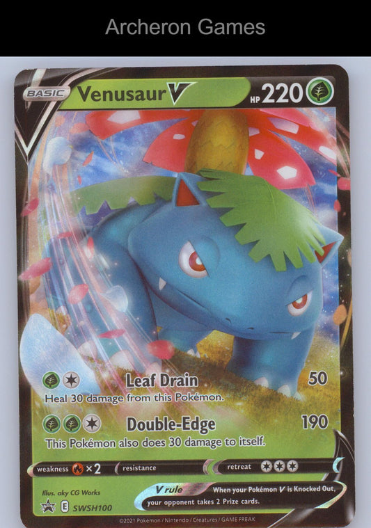 Pokemon Card Venusaur V SWSD SWSH100 HOLO P Sword & Shield Promo