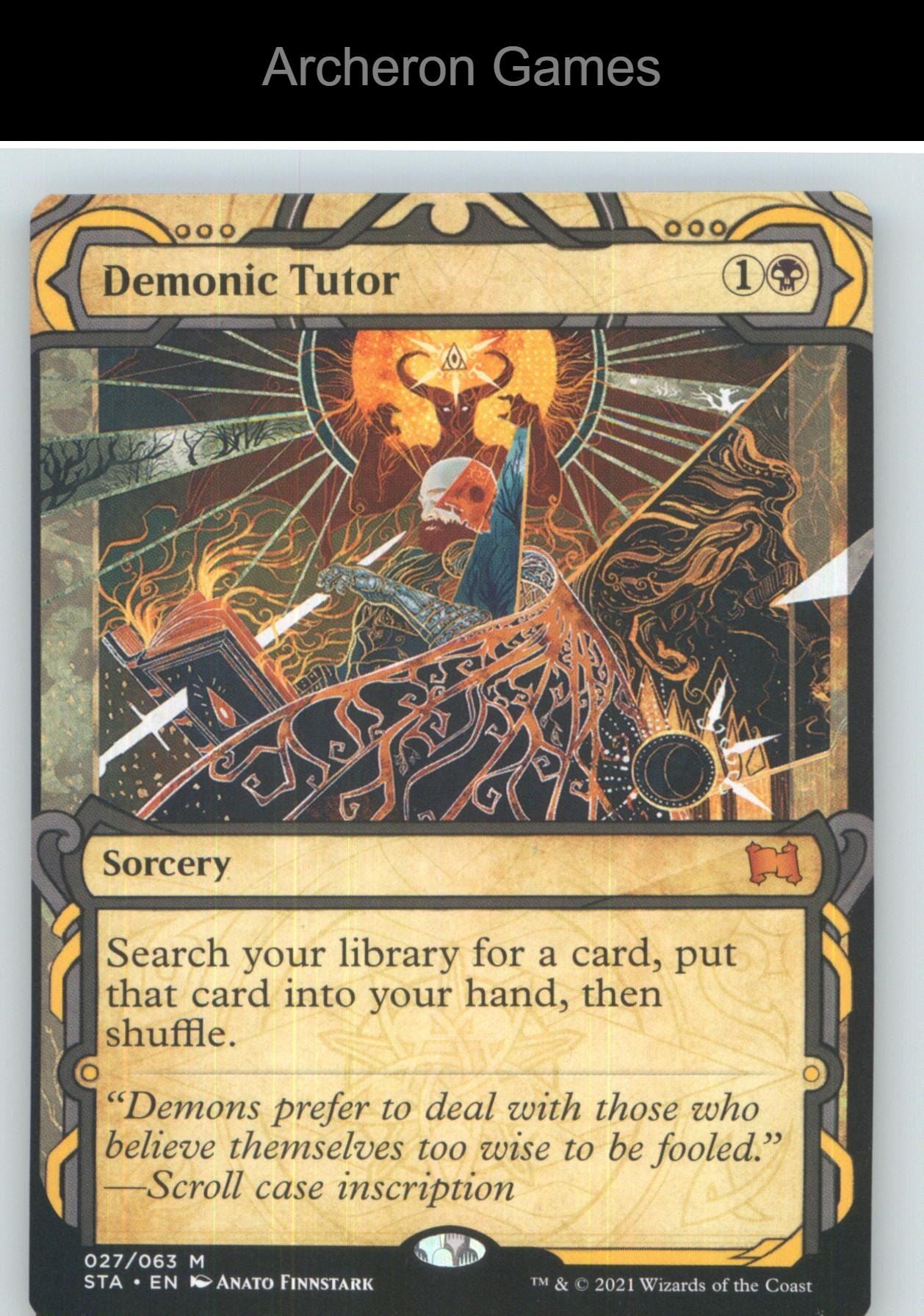 Demonic Tutor STA 27 Mythic MTG Card NM/EX+
