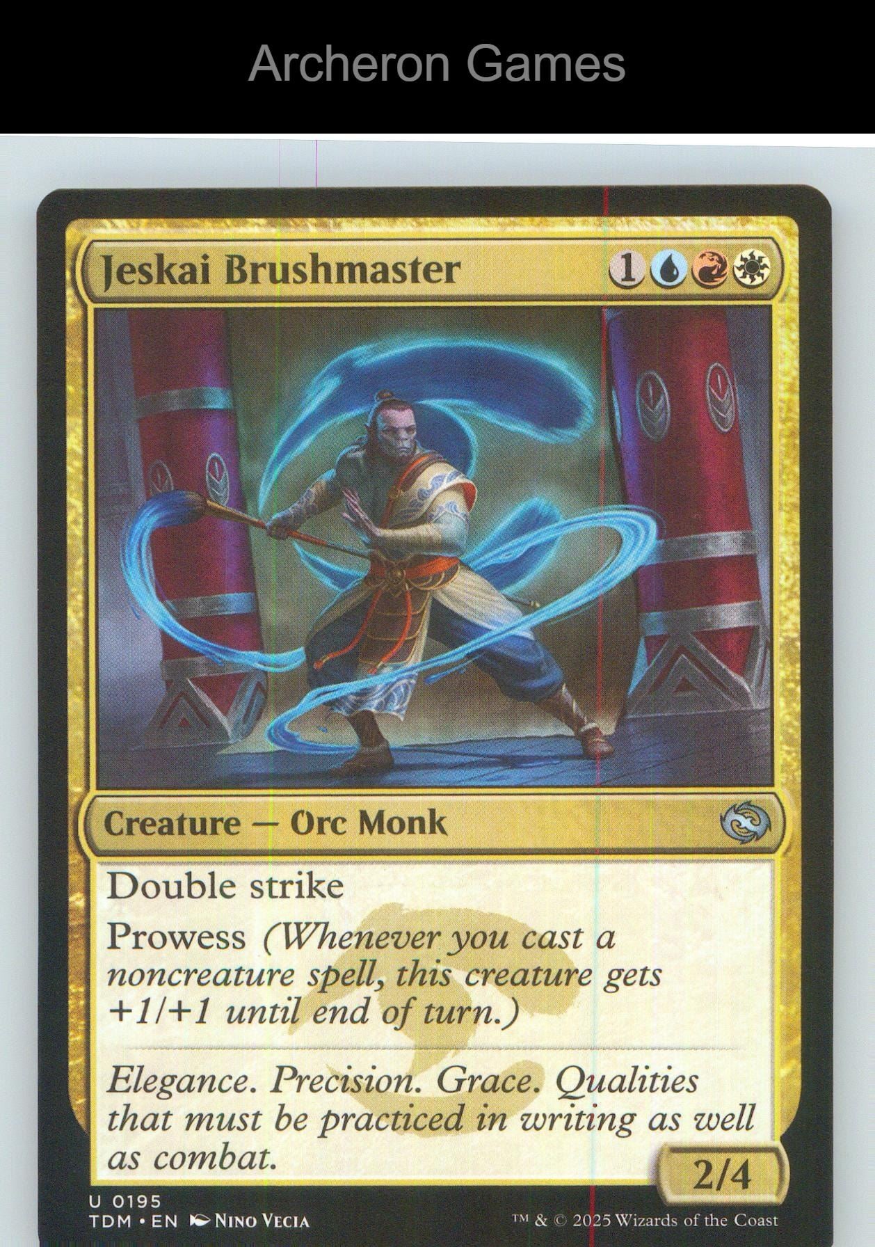 Jeskai Brushmaster TDM 195 UC MTG Card NM/EX+