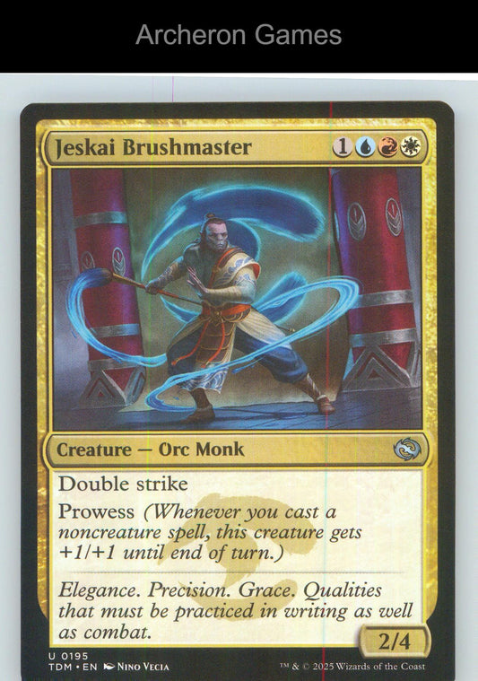 Jeskai Brushmaster TDM 195 UC MTG Card NM/EX+