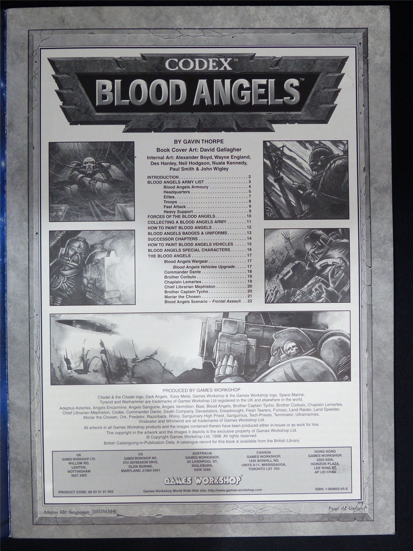 Blood Angels 3rd Edition Codex Softback - Warhammer 40K #1OY