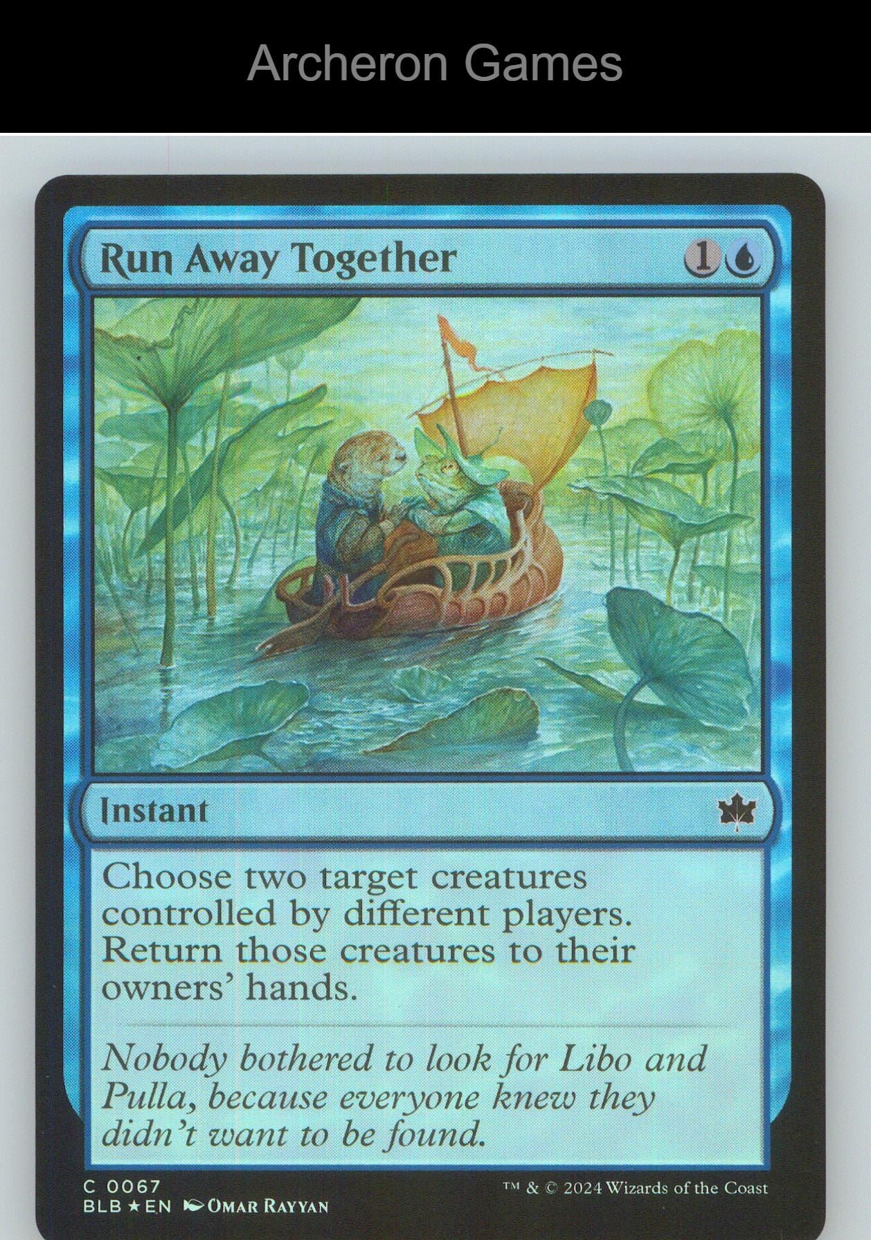 Run Away Together BLB 67 C MTG Card NM/EX+ Foil
