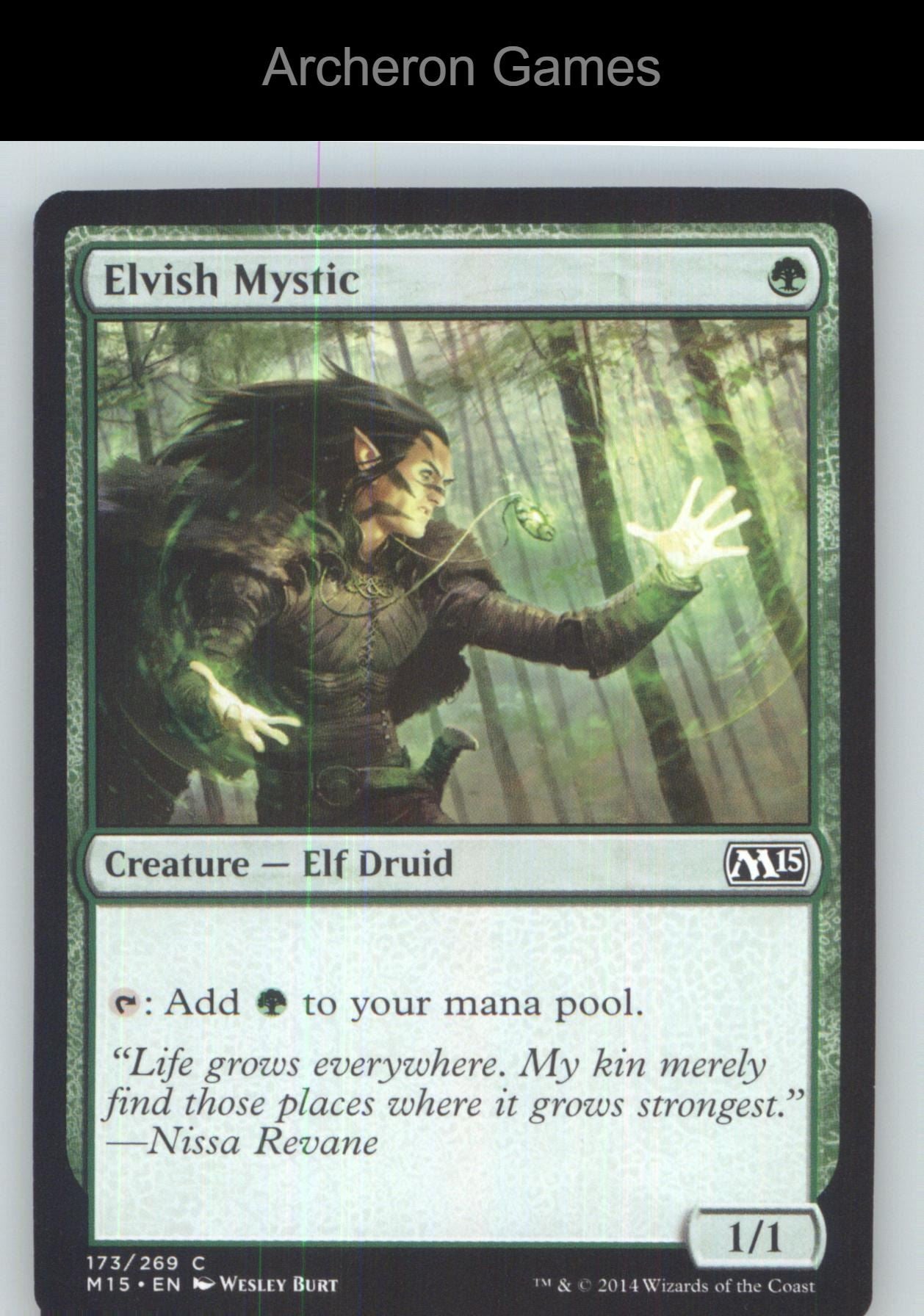 Elvish Mystic M15 173 C MTG Card NM/EX+