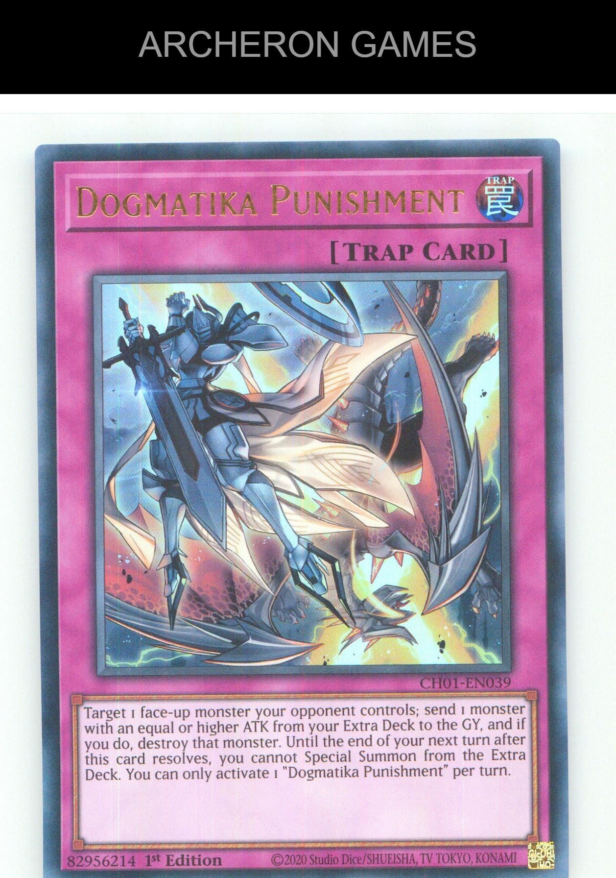 Dogmatika Punishment UR YUGIOH Card 1st Edition