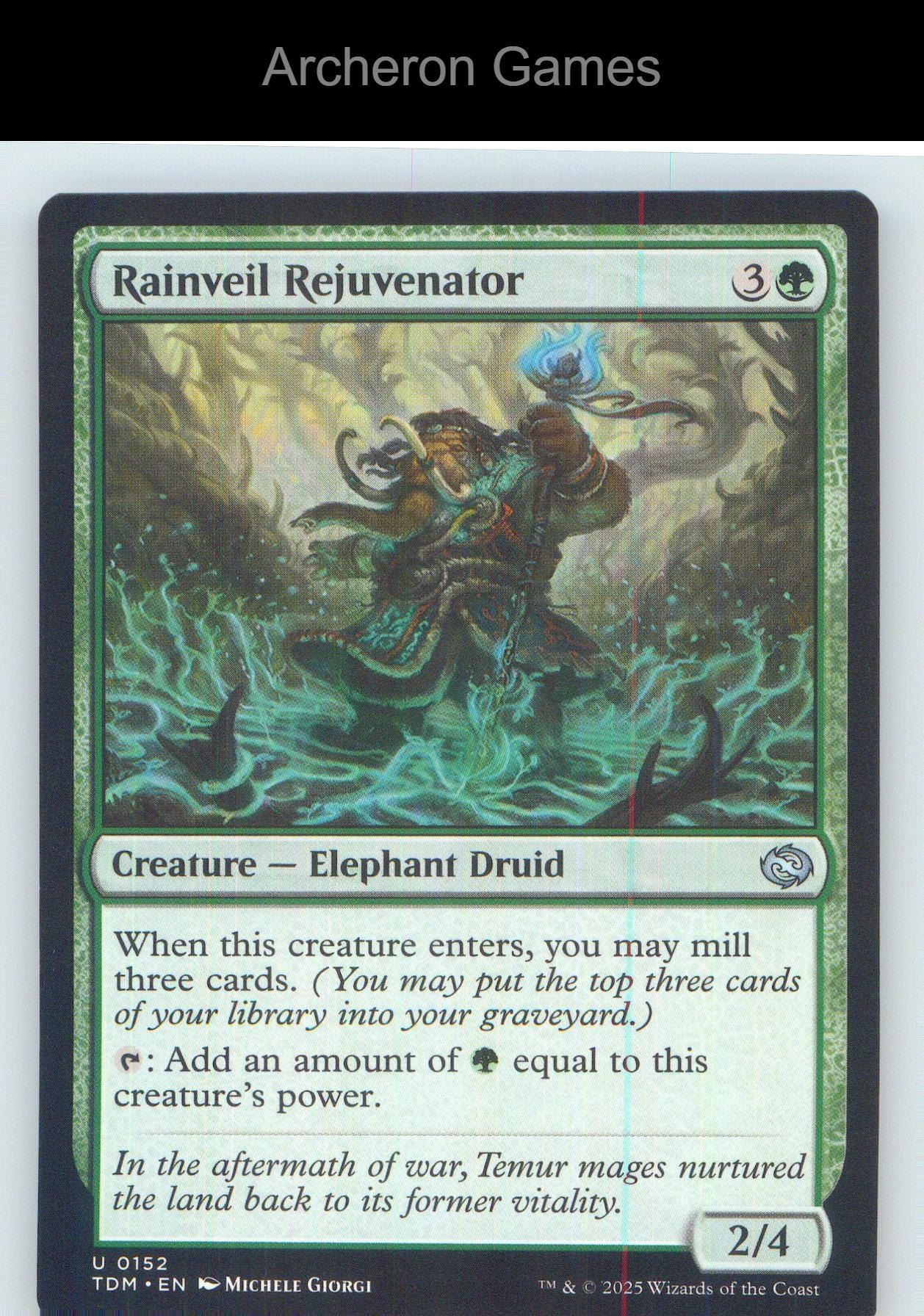 Rainveil Rejuvenator TDM 152 UC MTG Card NM/EX+