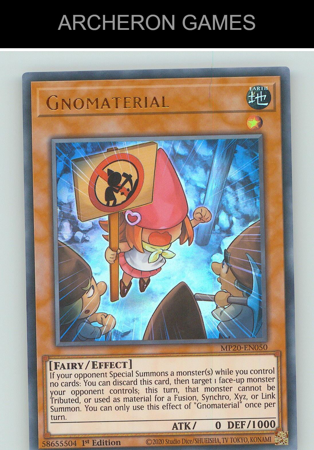 Gnomaterial UR YUGIOH Card 1st Edition