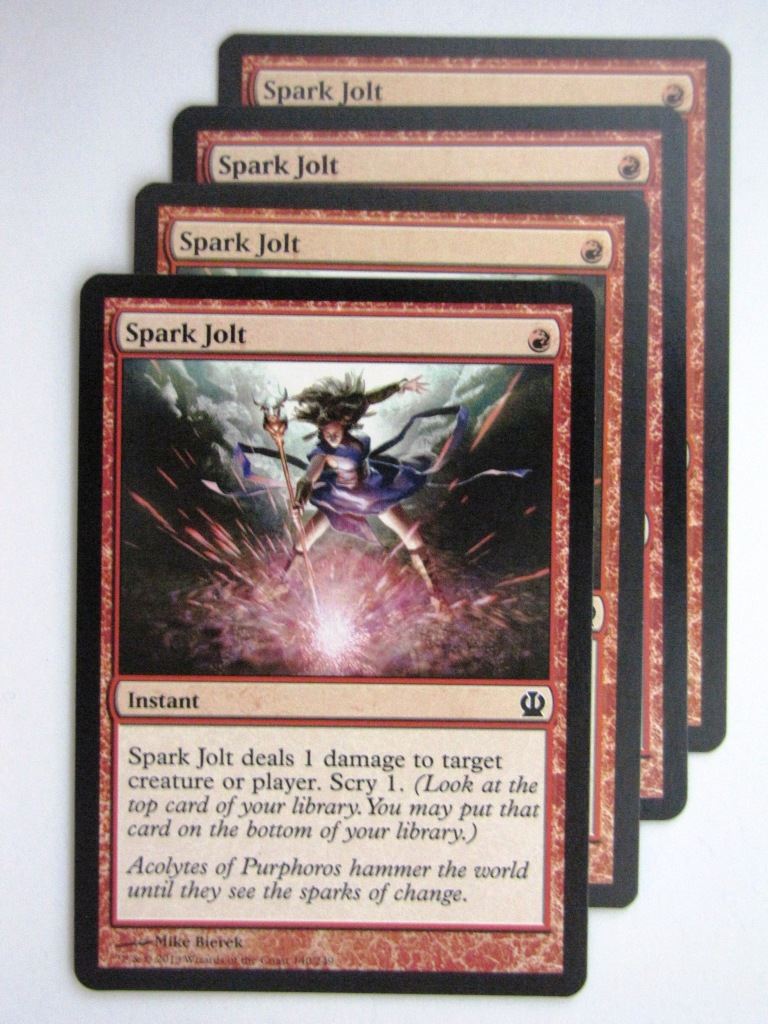 MTG Magic Cards: SPARK JOLT x4 Theros playset # 24A10