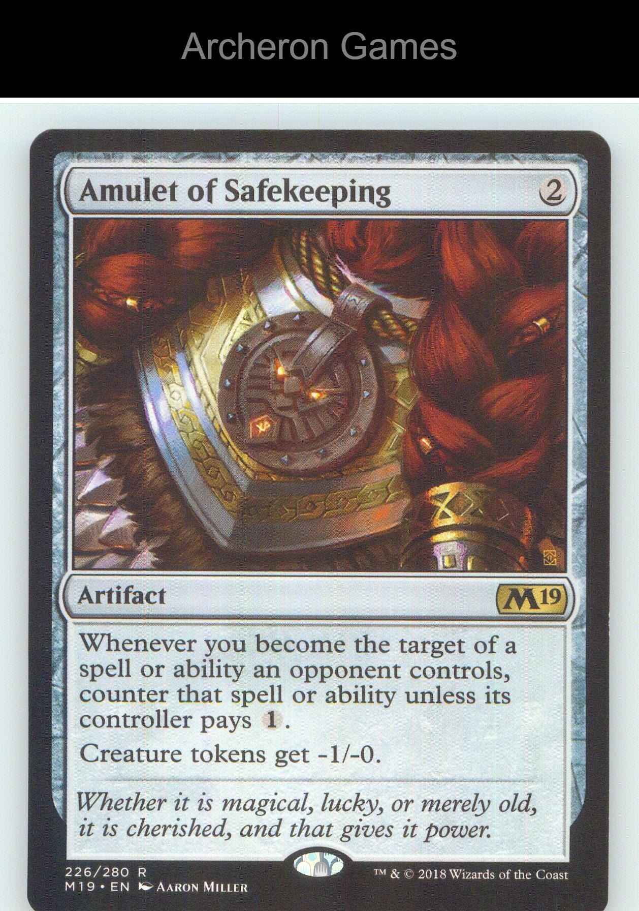 Amulet of Safekeeping M19 226 R MTG Card NM/EX+