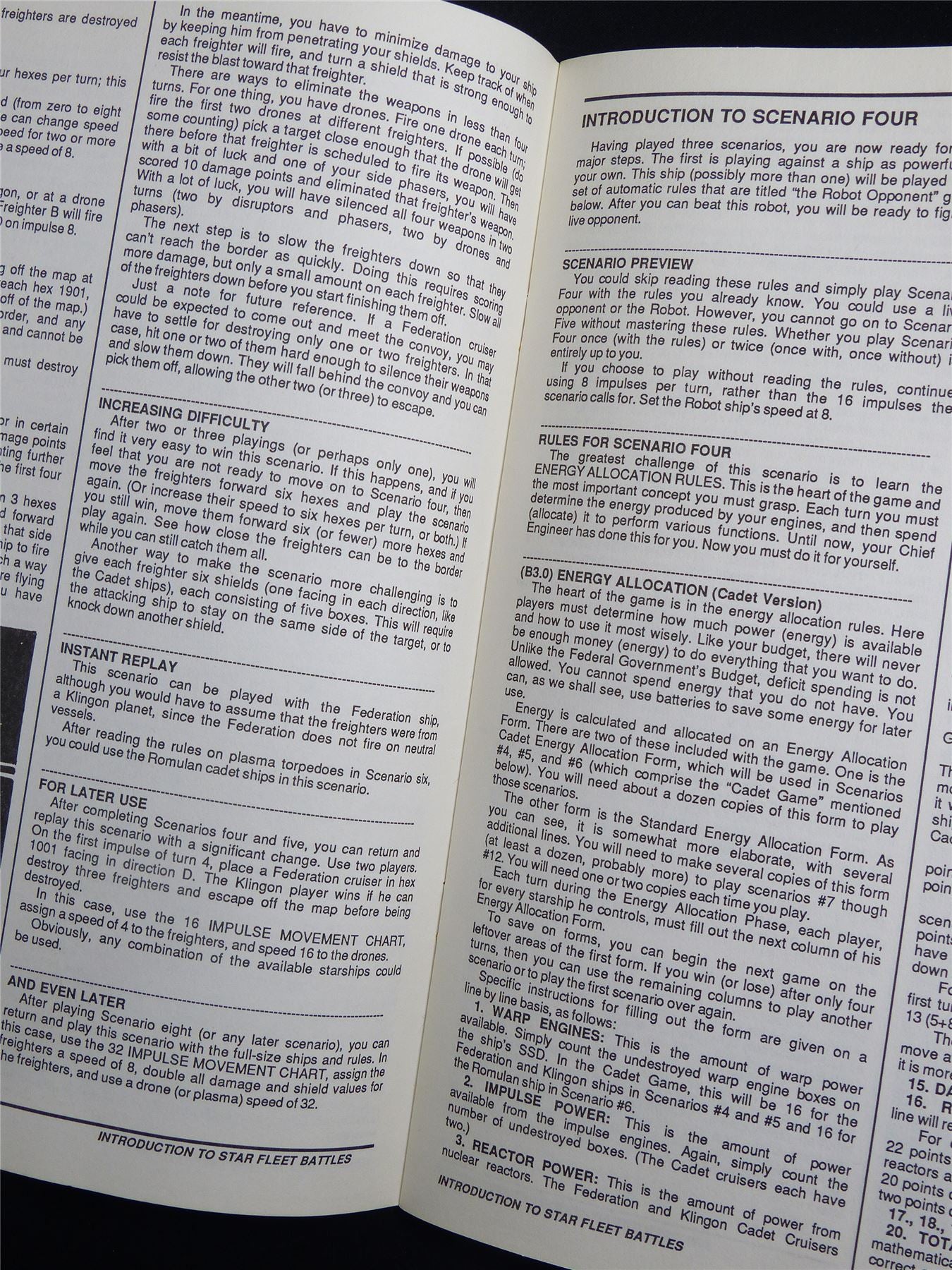 Introduction to Star Fleet Battle Booklet - Roleplaying Game #1NJ